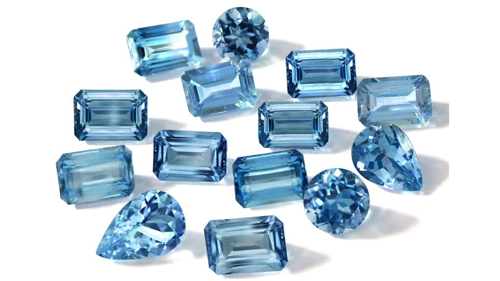Pear-shaped aquamarine from current parcel
